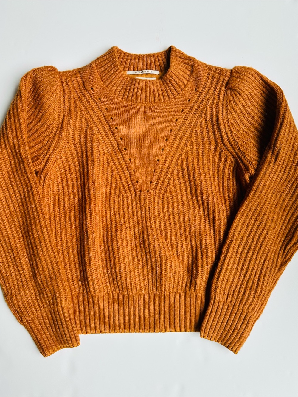 Scotch & Soda Ochre Ribbed Crewneck Sweater